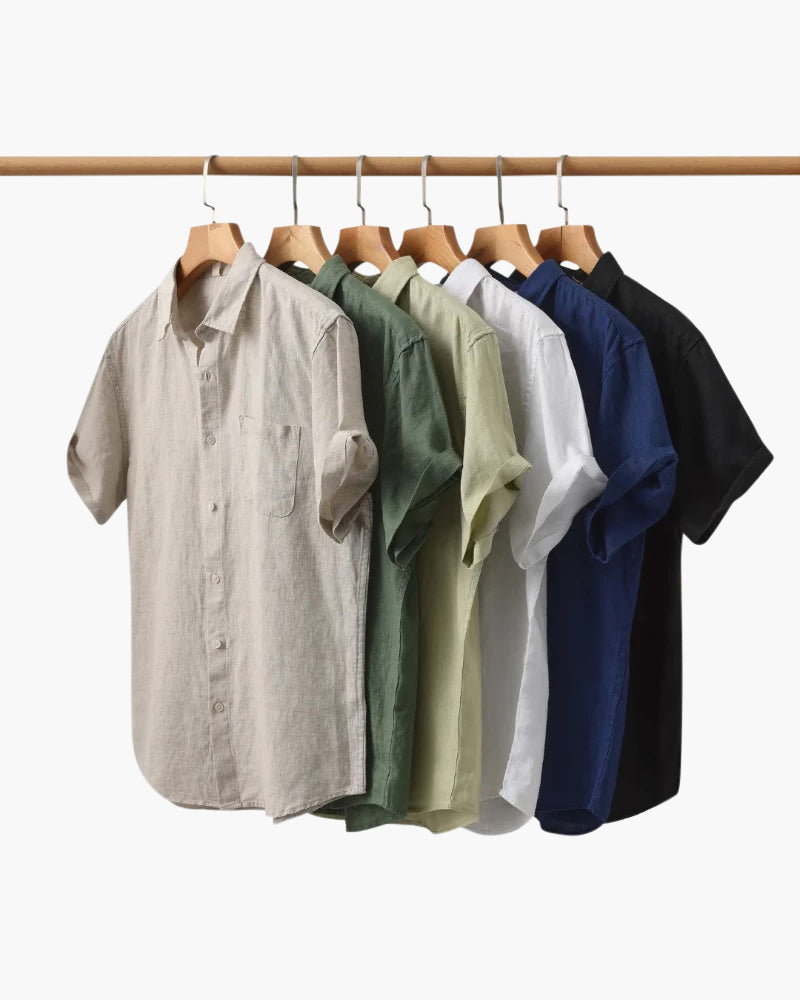 Mykonos Linen Short-Sleeve Shirt