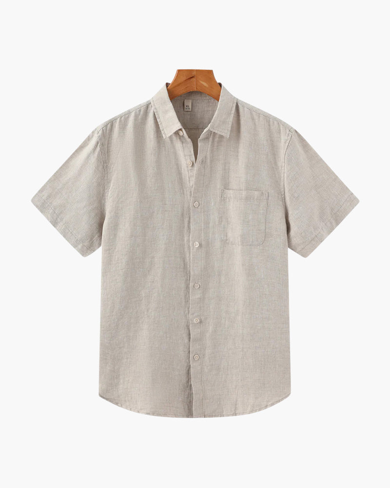 Mykonos Linen Short-Sleeve Shirt