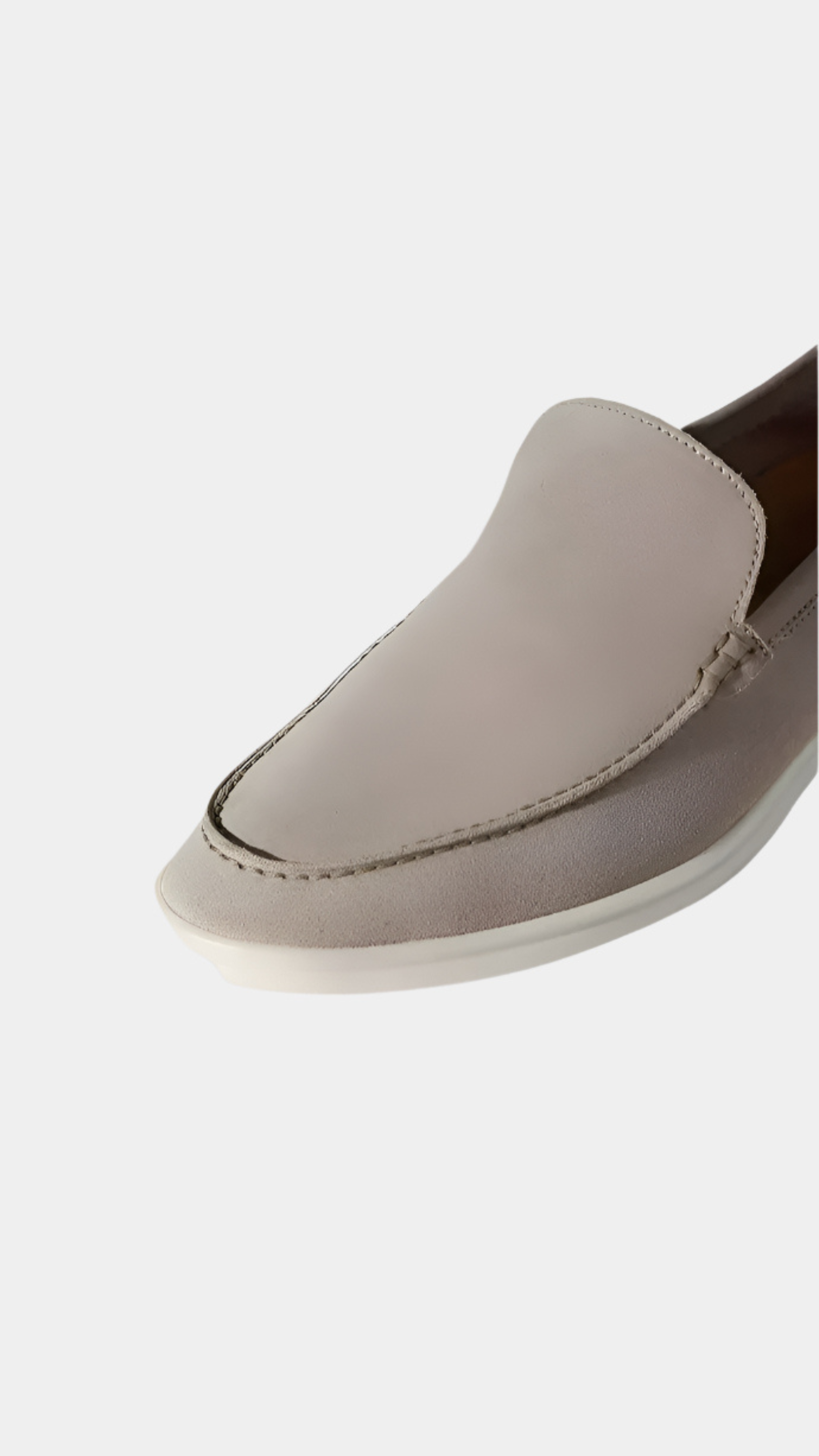 Luxury Light Gray Loafer Shoes
