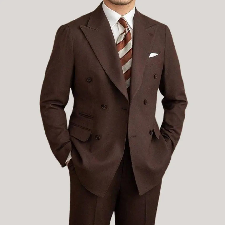 Elegant Belvedere Gabardine Suit Set (Jacket & Trousers)