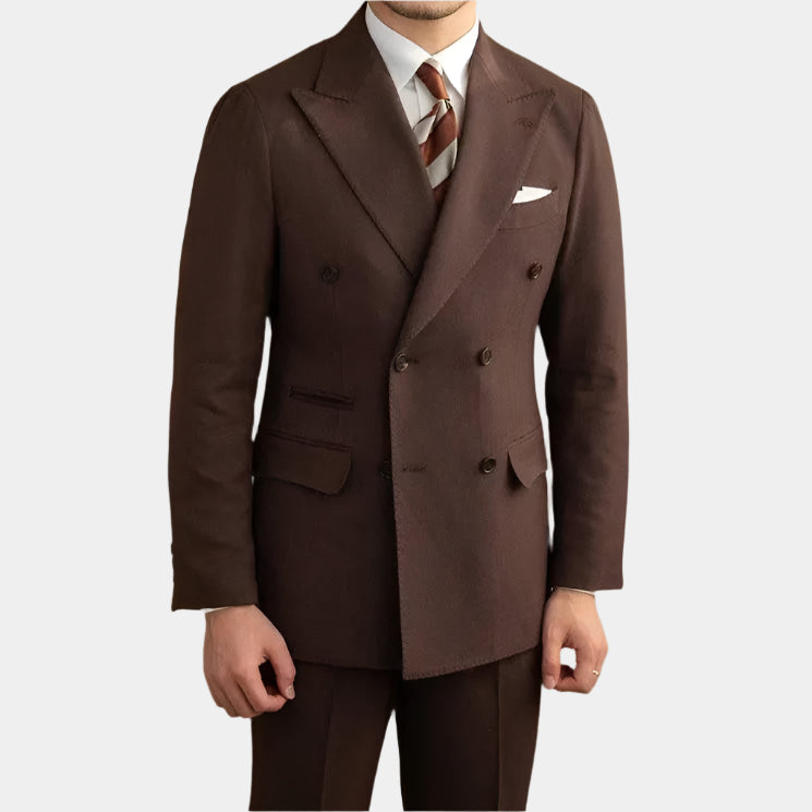 Elegant Belvedere Gabardine Suit Set (Jacket & Trousers)