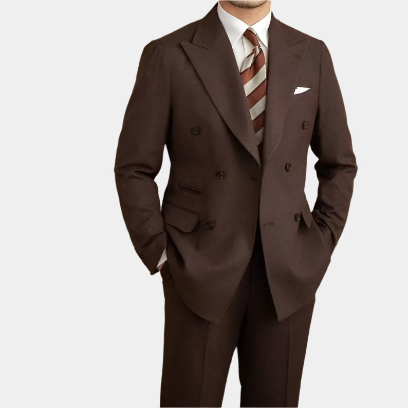 Elegant Belvedere Gabardine Suit Set (Jacket & Trousers)