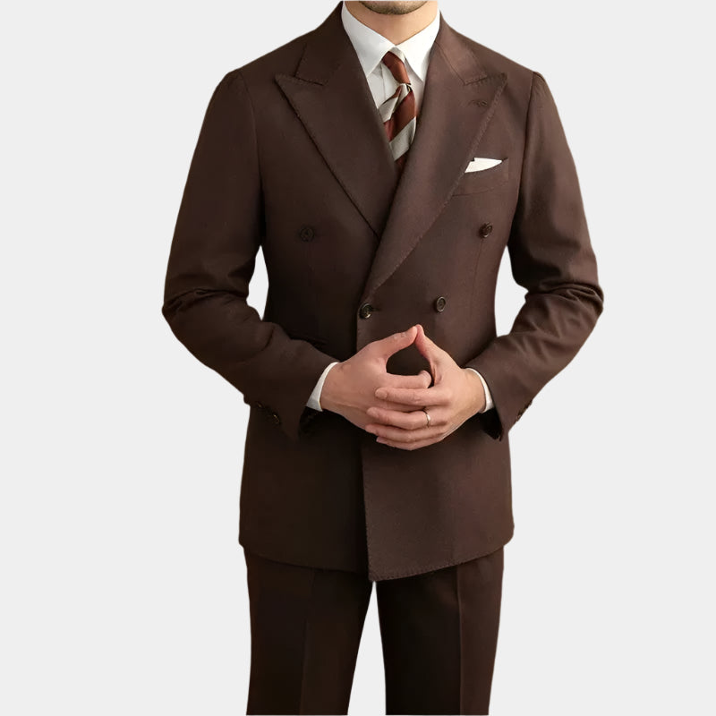 Elegant Belvedere Gabardine Suit Set (Jacket & Trousers)